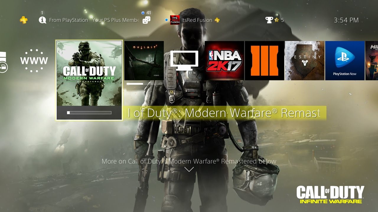how to download cod 4 remastered on ps4 after pre-order